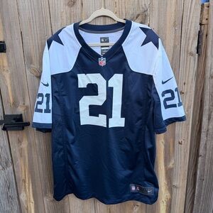 NWT Nike Dallas Cowboys Ezekiel Elliott Throwback Alternate Jersey Blue Mens 2X